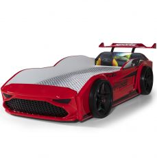 Детская кровать машина GT18 4x4 Turbo Red с подсветкой, спойлером